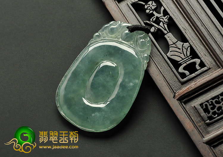冰种晴水缅甸翡翠A货福在眼前挂件