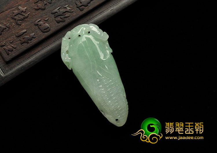 糯冰种晴水缅甸翡翠A货玉米挂件