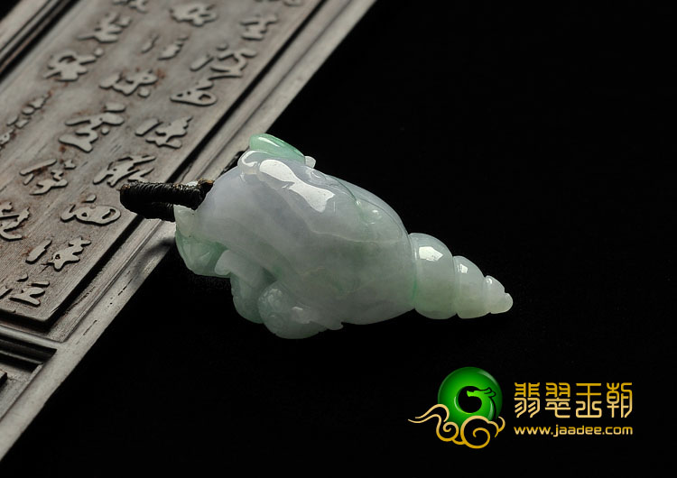 feicui糯冰种紫罗兰飘翠缅甸翡翠A货财源滚滚挂件