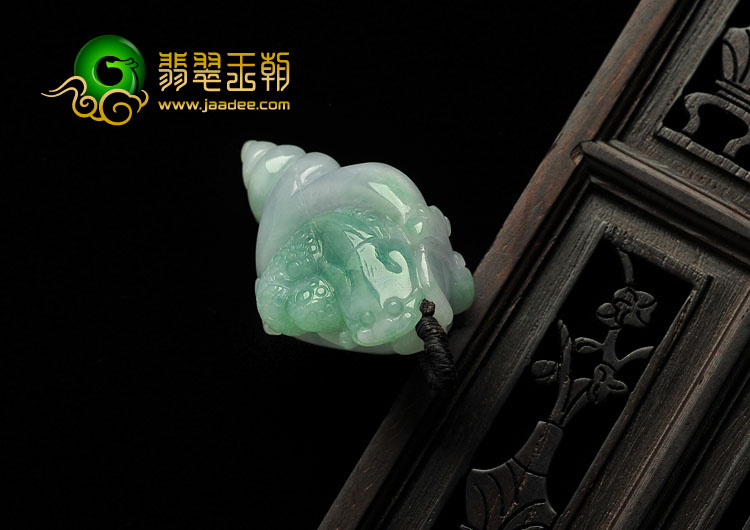 feicui糯冰种紫罗兰飘翠缅甸翡翠A货财源滚滚挂件