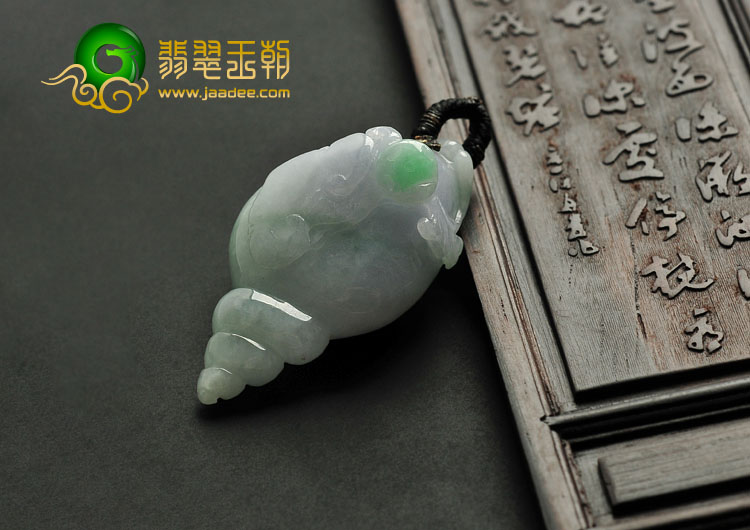 feicui糯冰种紫罗兰飘翠缅甸翡翠A货财源滚滚挂件