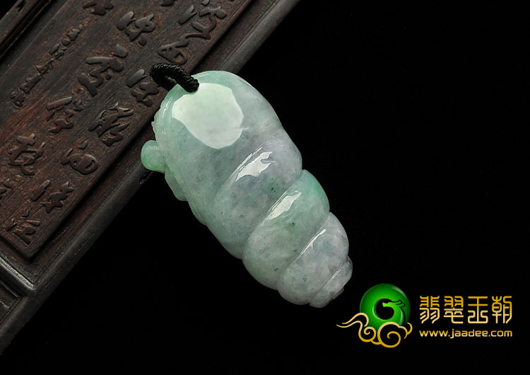糯冰种紫罗兰飘翠缅甸翡翠A货财源滚滚挂件