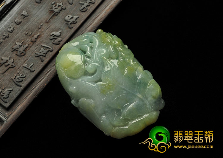 糯冰种晴水带黄翡缅甸翡翠A货英明神武挂件