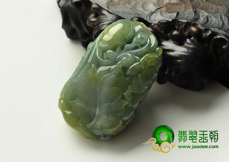 糯冰种晴水带黄翡缅甸翡翠A货英明神武挂件