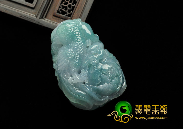 糯冰种晴水缅甸翡翠A货英明神武挂件
