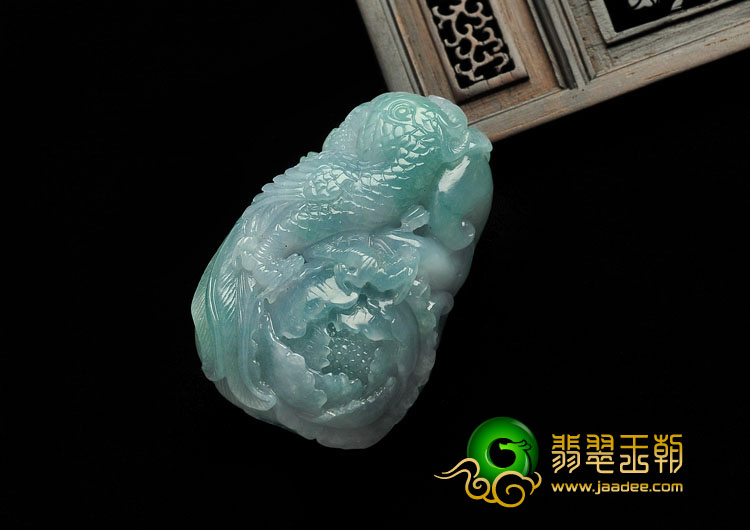 糯冰种晴水缅甸翡翠A货英明神武挂件