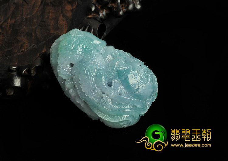 糯冰种晴水缅甸翡翠A货英明神武挂件