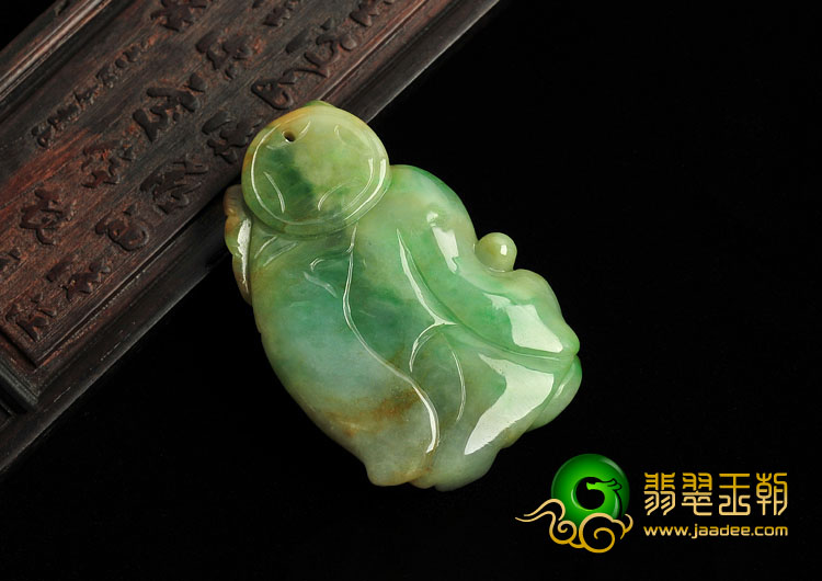 feicui糯冰种多彩缅甸翡翠A货济公挂件