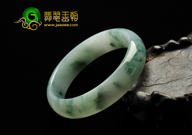 糯冰种飘花缅甸翡翠A货手镯（57mm）
