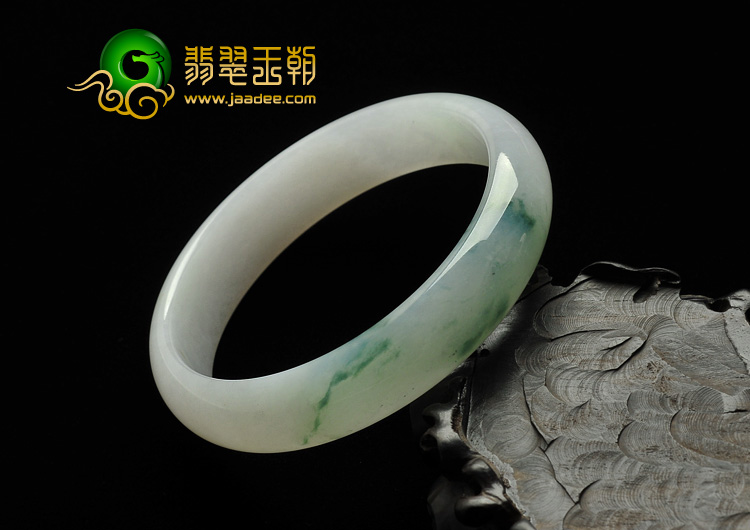 糯冰种飘花缅甸翡翠A货手镯（60mm）