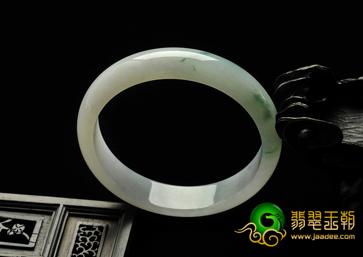 糯冰种飘花缅甸翡翠A货手镯（60mm）