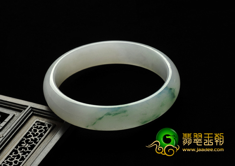 糯冰种飘花缅甸翡翠A货手镯（60mm）