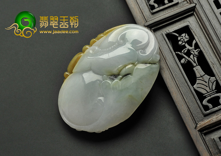 糯冰种晴水带褐黄翡缅甸翡翠A货凤凰挂件