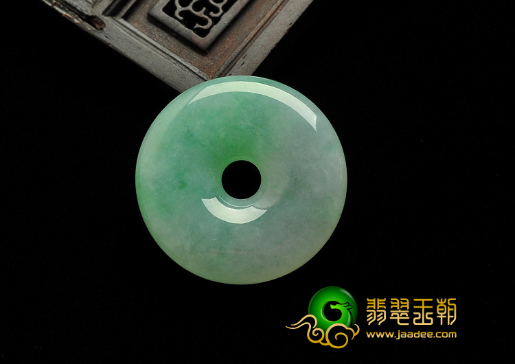 冰种翠色缅甸翡翠A货平安扣挂件
