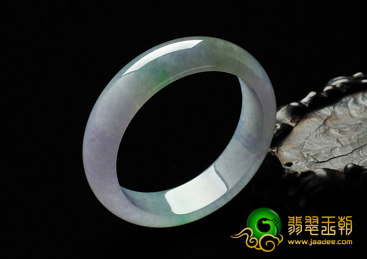 冰种三彩缅甸翡翠A货手镯（57mm）