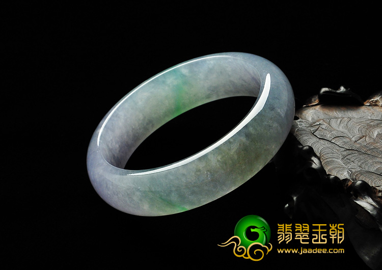 冰种三彩缅甸翡翠A货手镯（57mm）