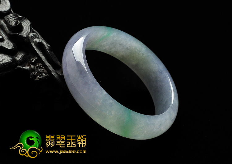 冰种三彩缅甸翡翠A货手镯（57mm）