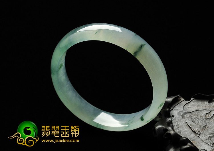冰种飘花缅甸翡翠A货手镯（56.8mm）