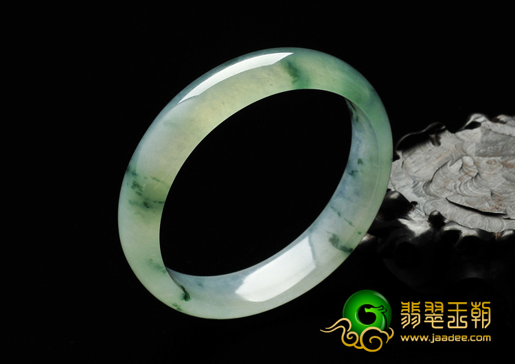 冰种飘花缅甸翡翠A货手镯（56.8mm）