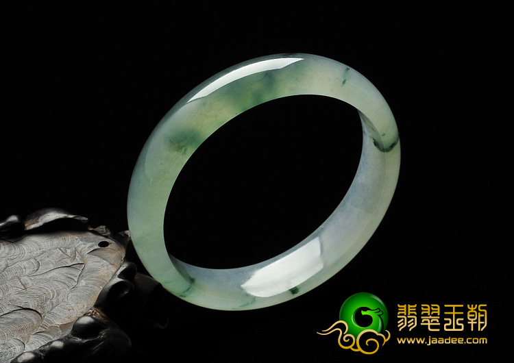 冰种飘花缅甸翡翠A货手镯（56.8mm）