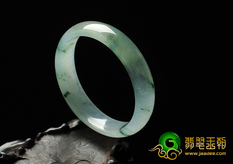 冰种飘花缅甸翡翠A货手镯（56.8mm）