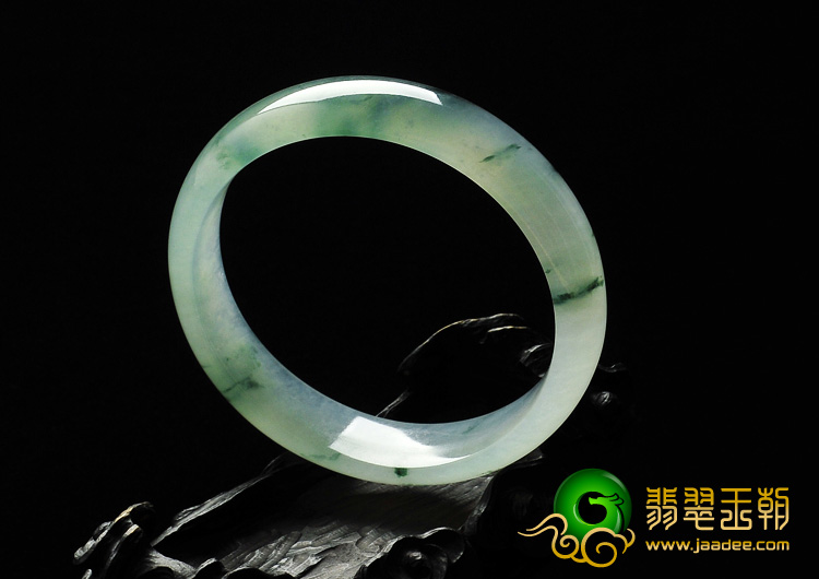 冰种飘花缅甸翡翠A货手镯（56.8mm）