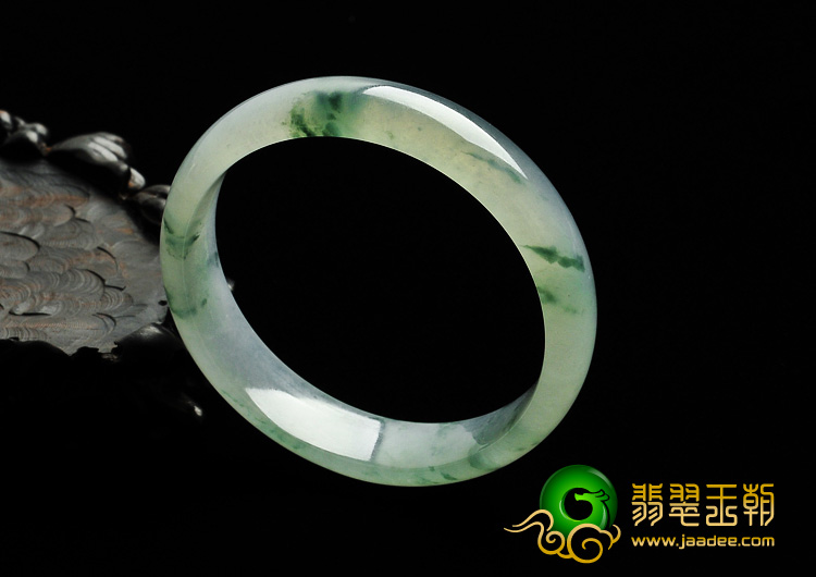 冰种飘花缅甸翡翠A货手镯（58.6mm）