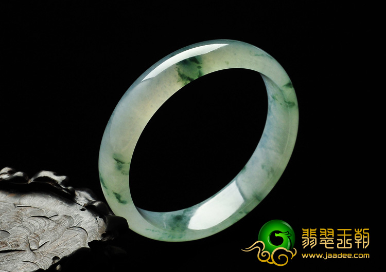 冰种飘花缅甸翡翠A货手镯（58.6mm）