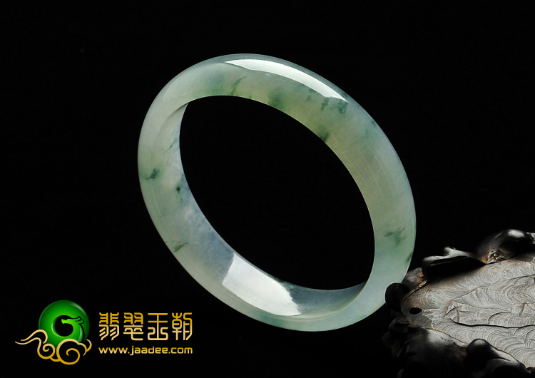 冰种飘花缅甸翡翠A货手镯（58.6mm）