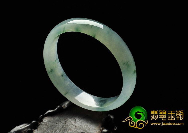 冰种飘花缅甸翡翠A货手镯（58.6mm）