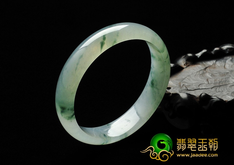 冰种飘花缅甸翡翠A货手镯（58.6mm）