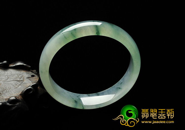 冰种飘花缅甸翡翠A货手镯（56mm）