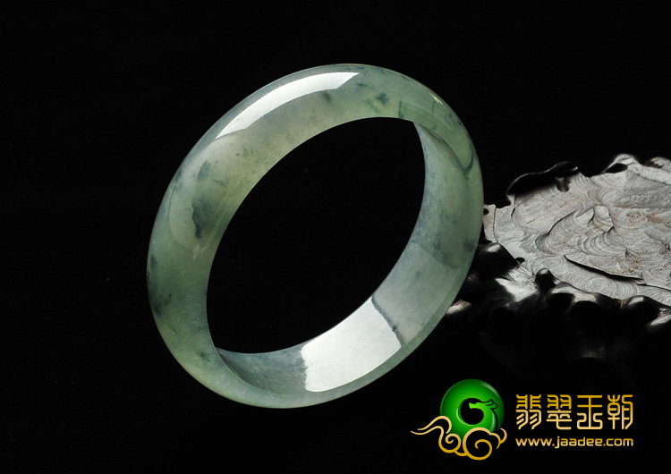 冰种飘花缅甸翡翠A货手镯（53.4mm）