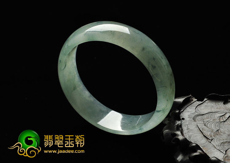 冰种飘花缅甸翡翠A货手镯（53.4mm）