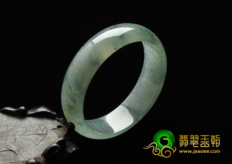 冰种飘花缅甸翡翠A货手镯（53.4mm）