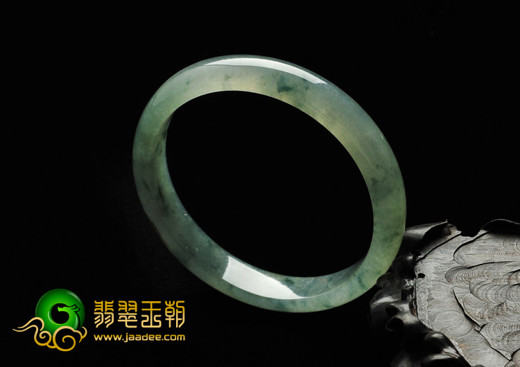 冰种飘花缅甸翡翠A货手镯（51.9mm）