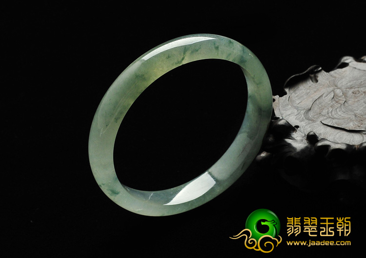 冰种飘花缅甸翡翠A货手镯（51.9mm）