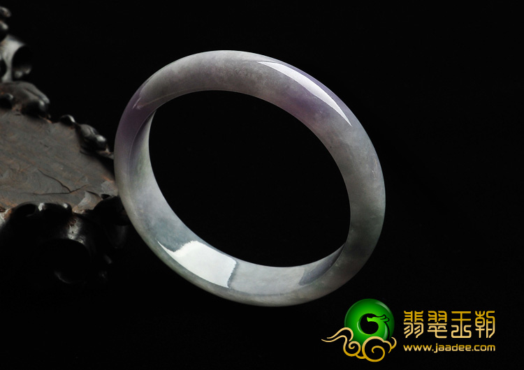 糯冰种春带彩缅甸翡翠A货手镯（57mm）