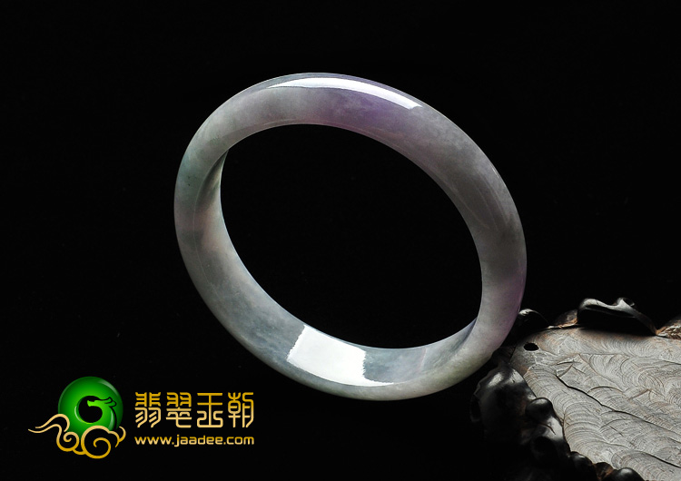 糯冰种春带彩缅甸翡翠A货手镯（57mm）