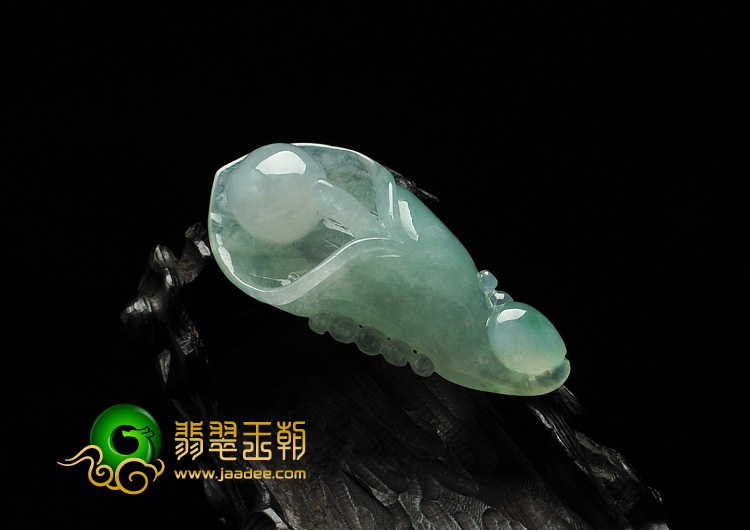 feici冰种晴水缅甸翡翠A货玉兰花挂件