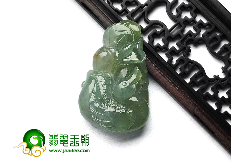 冰种晴水略带黄翡缅甸翡翠A货天鹅戏水挂件