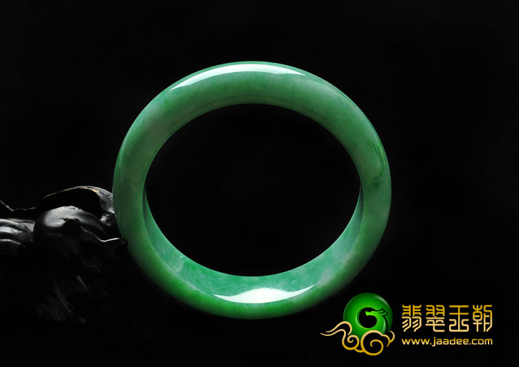 细糯种阳绿缅甸翡翠A货手镯（59.6mm）