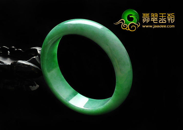 细糯种阳绿缅甸翡翠A货手镯（59.4mm）