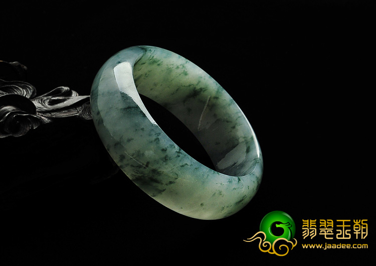 冰种飘花缅甸翡翠A货手镯（56.9mm）