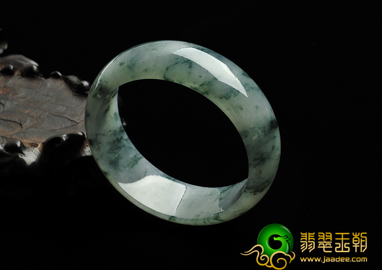 冰种飘花缅甸翡翠A货手镯（55.6mm）