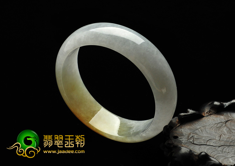 糯冰种黄翡缅甸翡翠A货手镯（58.2mm）