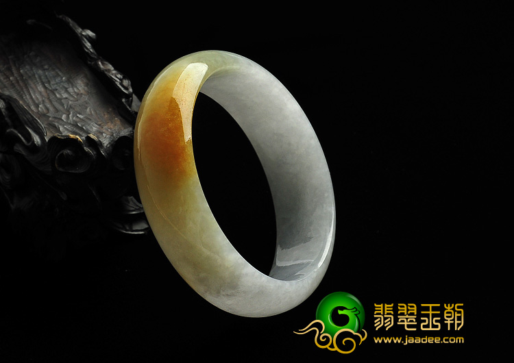 糯冰种黄翡缅甸翡翠A货手镯（58.2mm）