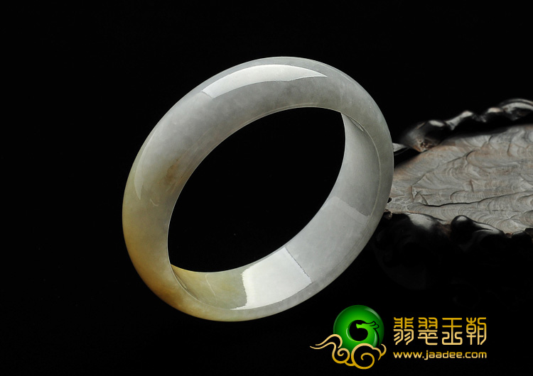 糯冰种黄翡缅甸翡翠A货手镯（58.2mm）