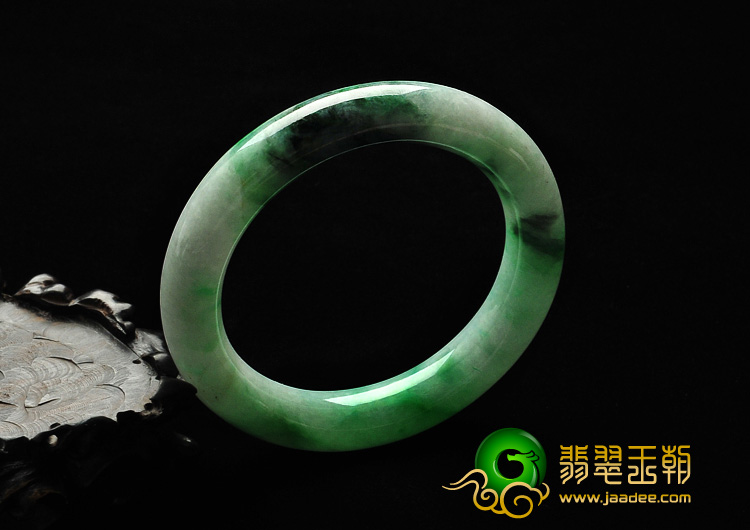糯冰种飘花缅甸翡翠A货手镯（57.2mm）