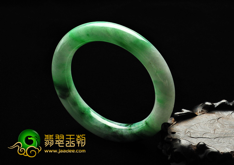 糯冰种飘花缅甸翡翠A货手镯（57.2mm）
